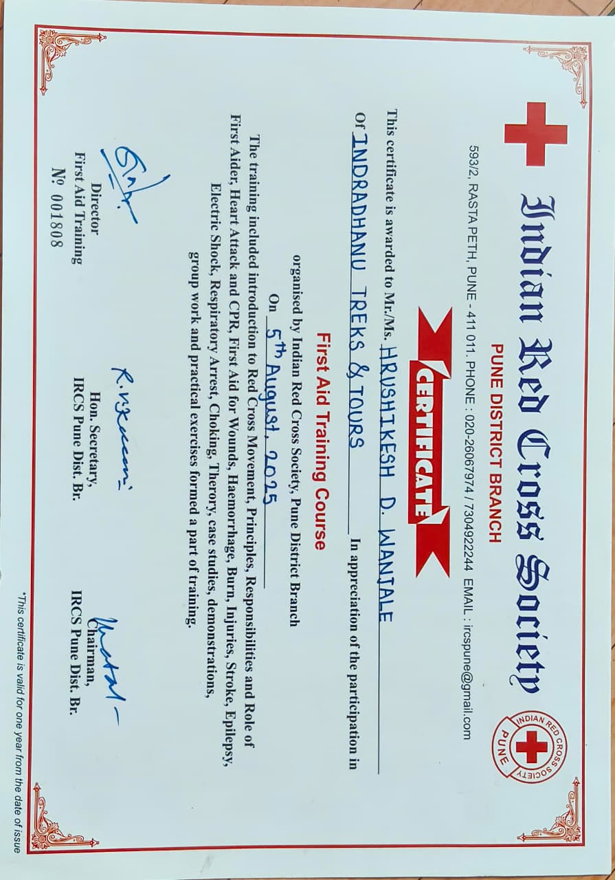 First Aid Training Course — Indian Red Cross Society, Pune District Branch